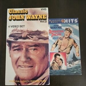 Lot of 5 John Wayne VHS - Operation Pacific/Hell Town/Sagebrush Trail + More